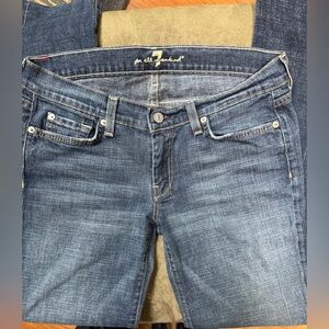 7 For All Mankind Dojo Bootcut Jeans Womens size 29 Rise 7.75" Inseam 31" Blue